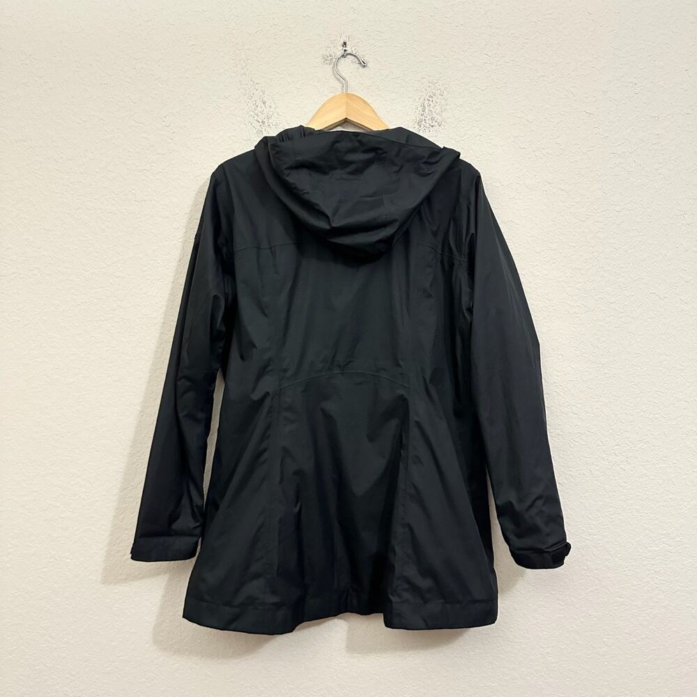COLUMBIA Rain Jacket Black Omni-Tech Breathable Waterproof Hooded - Picture 2 of 11
